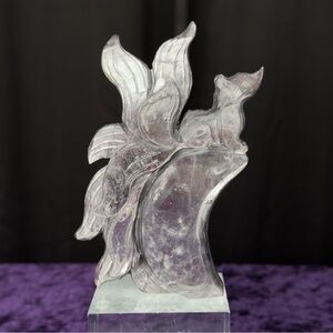 Purple Lepidolite Kitsune Statue 🪻🦊🪻 PLK1